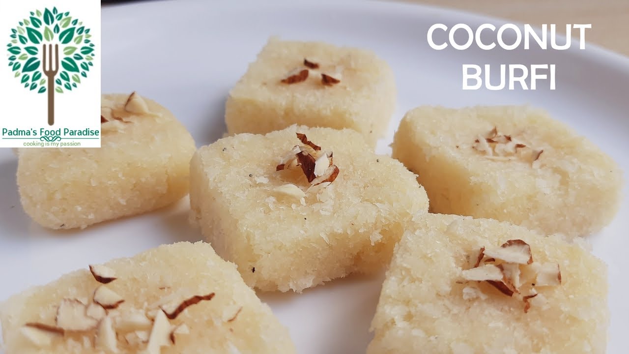 Coconut burfi recipe with milk powder | coconut burfi with condensed milk