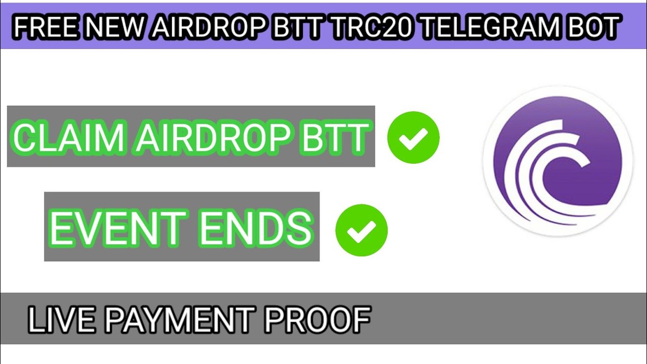 Быстрый бесплатный аирдроп BTT TRC20 в Telegram, успешный вывод средств.