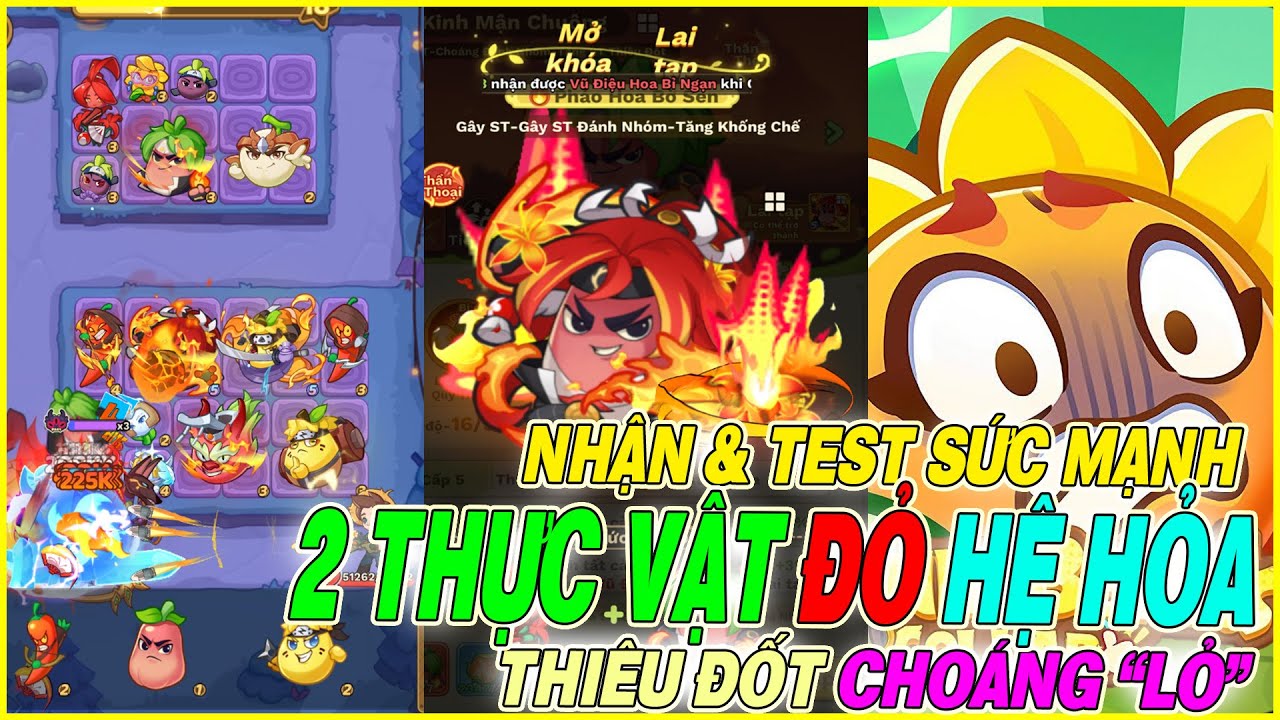 Chiến Tuyến Hướng Dương cách nhận & test sức mạnh 2 thực vật đỏ hệ hỏa KINH MẬN CHUÔNG & HOA BỈ NGẠN