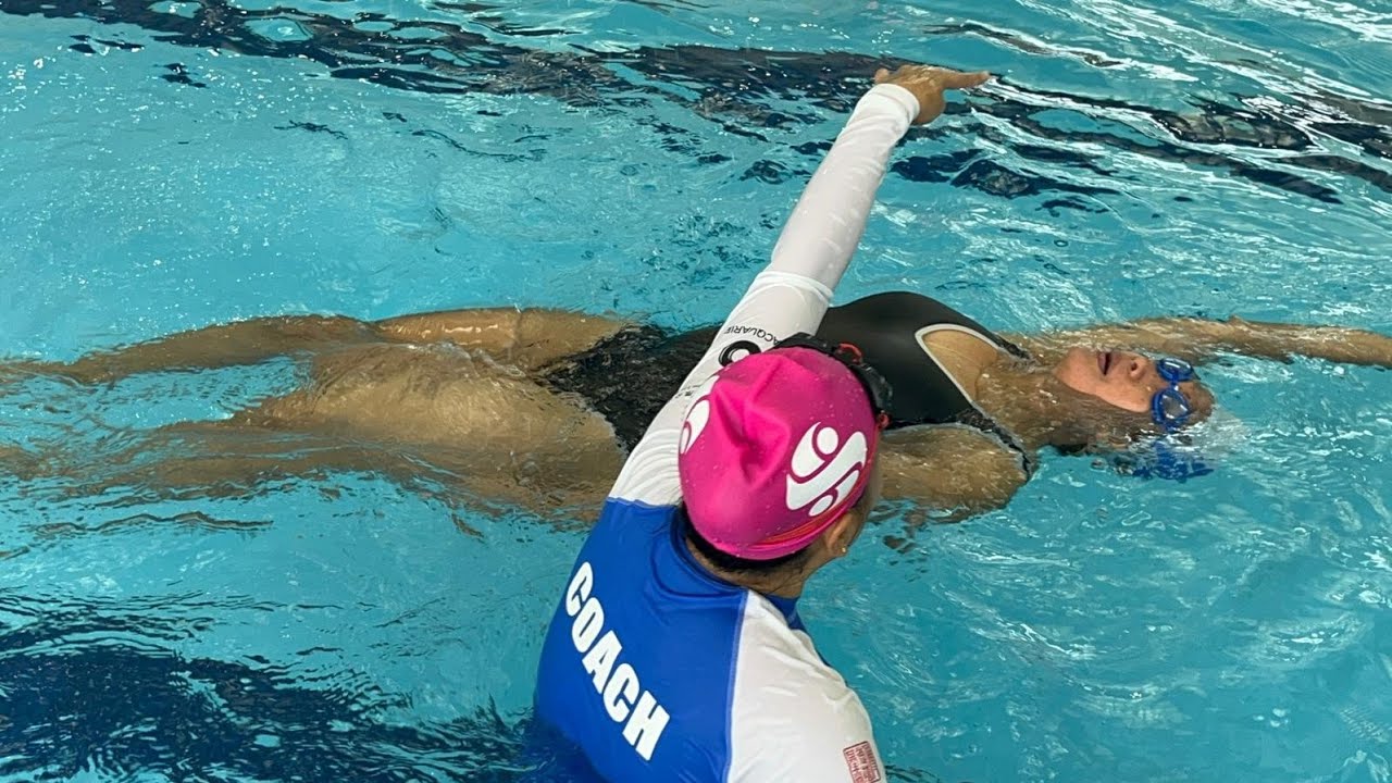 7th session swimming lesson Splash Foundation