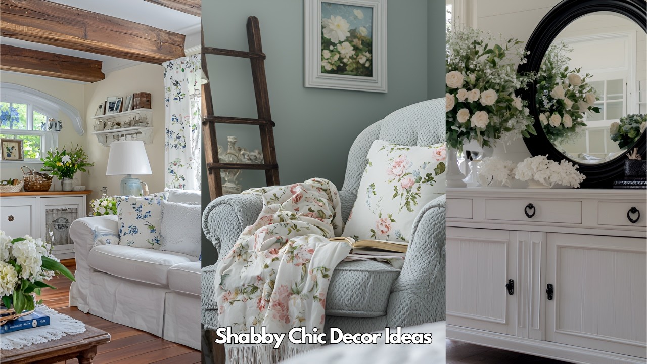 Shabby Chic Cottage Charm: Romantic Floral Accents and Soft Pastels for a Timeless Home