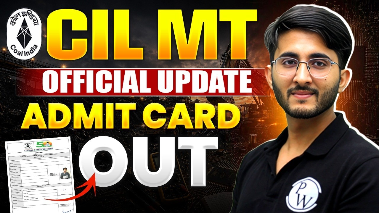 Coal India MT 2026 Admit Card Out | How to Download | Official Link