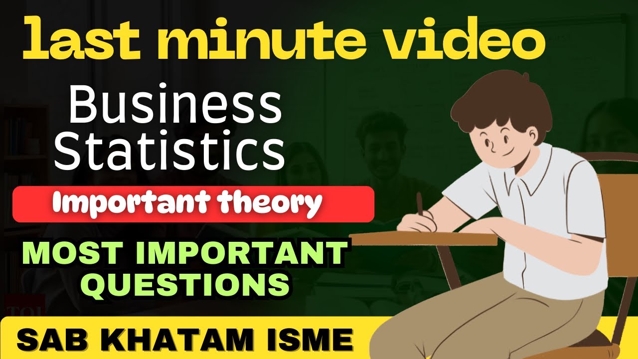 Business Statistics important theory one shot for BCom programme | BCom Honours | statistics