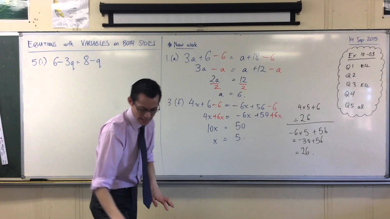 Solving Equations w/ Variables on Both Sides