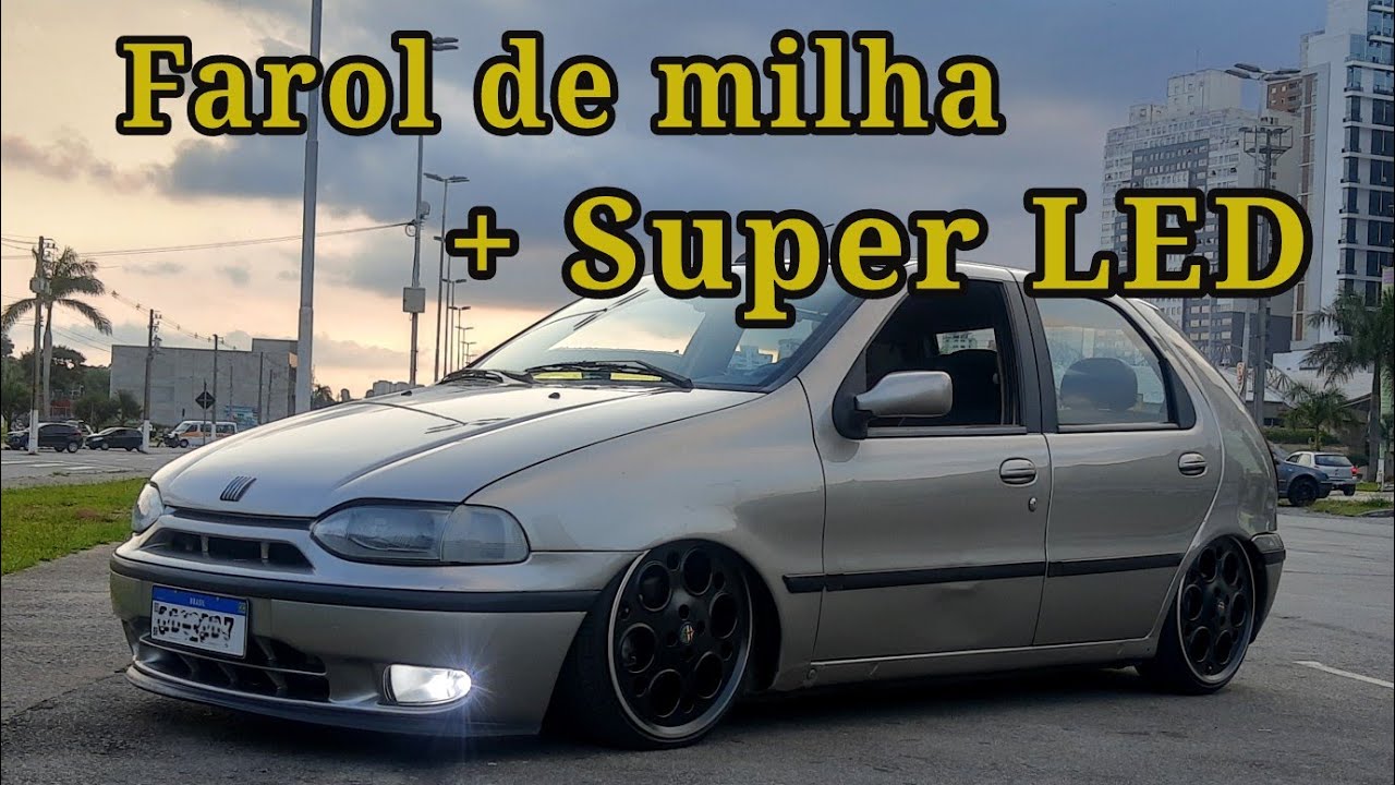 Como instalar farol de milha e super led no Palio G1