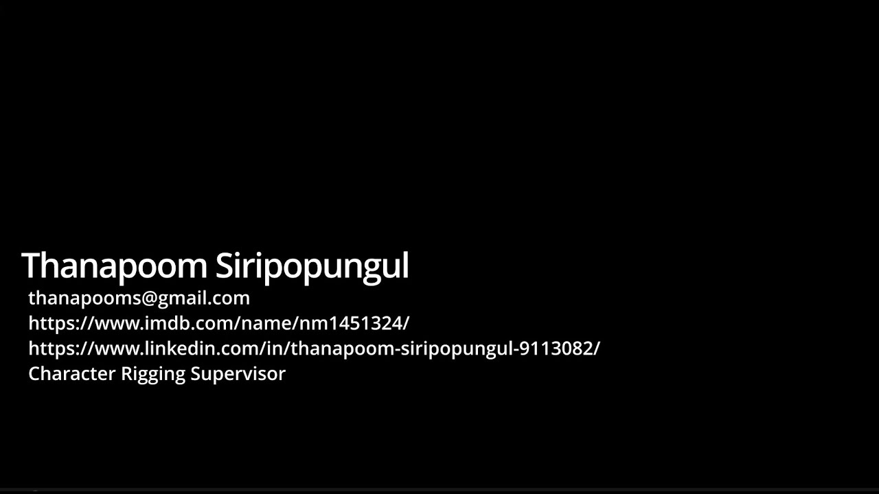 Character Rigging Demo Reel Jan 2026