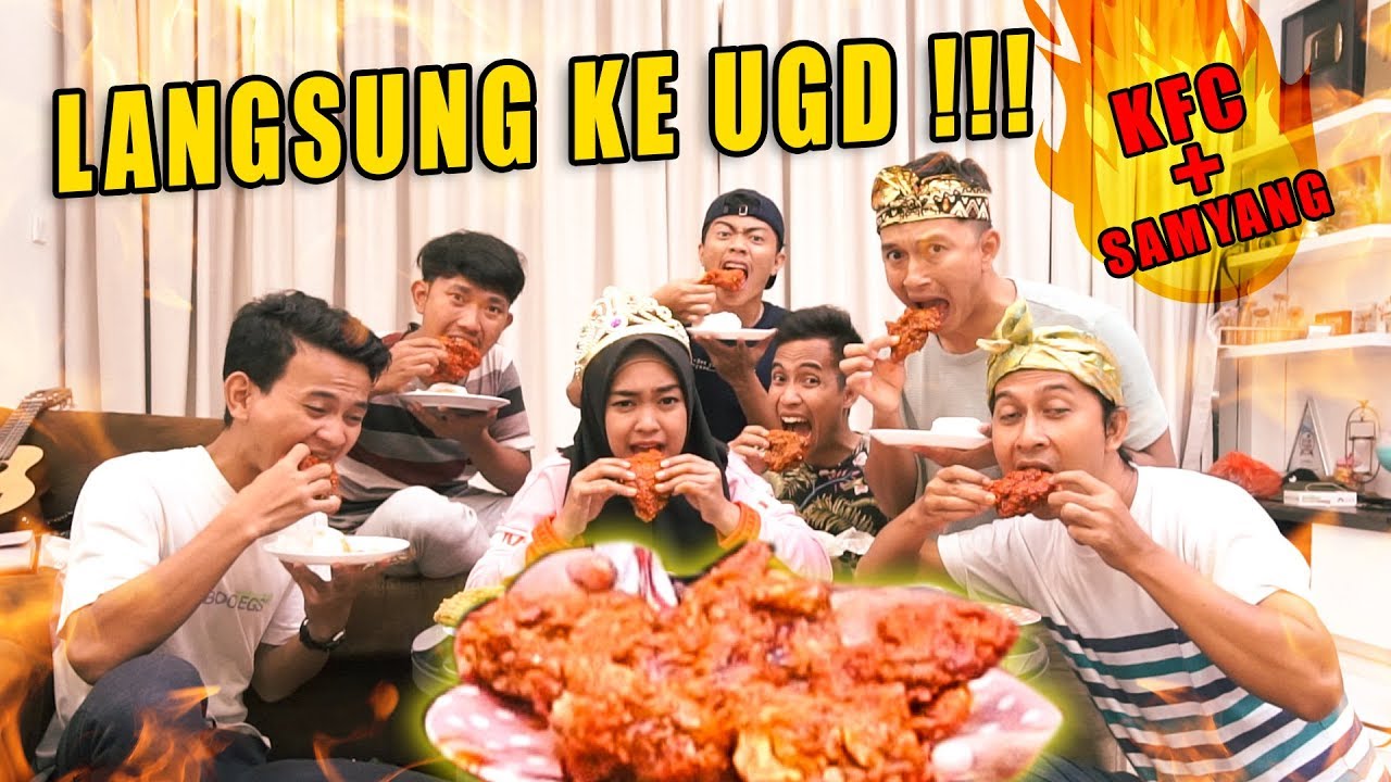 CHALLENGE AYAM KFC PAKE SAOS SAMYANG !! Sampai Pingsan...