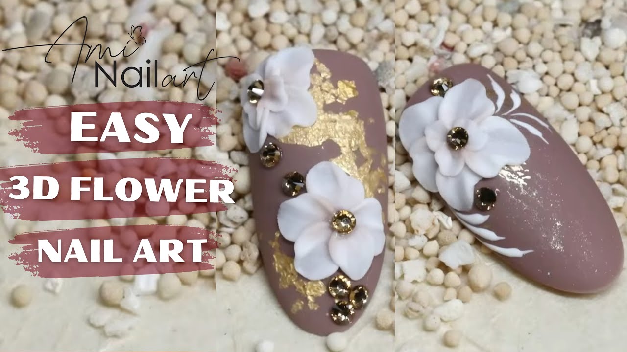 Easy 3D Flower Nail Art for Beginners | Simple Floral Design