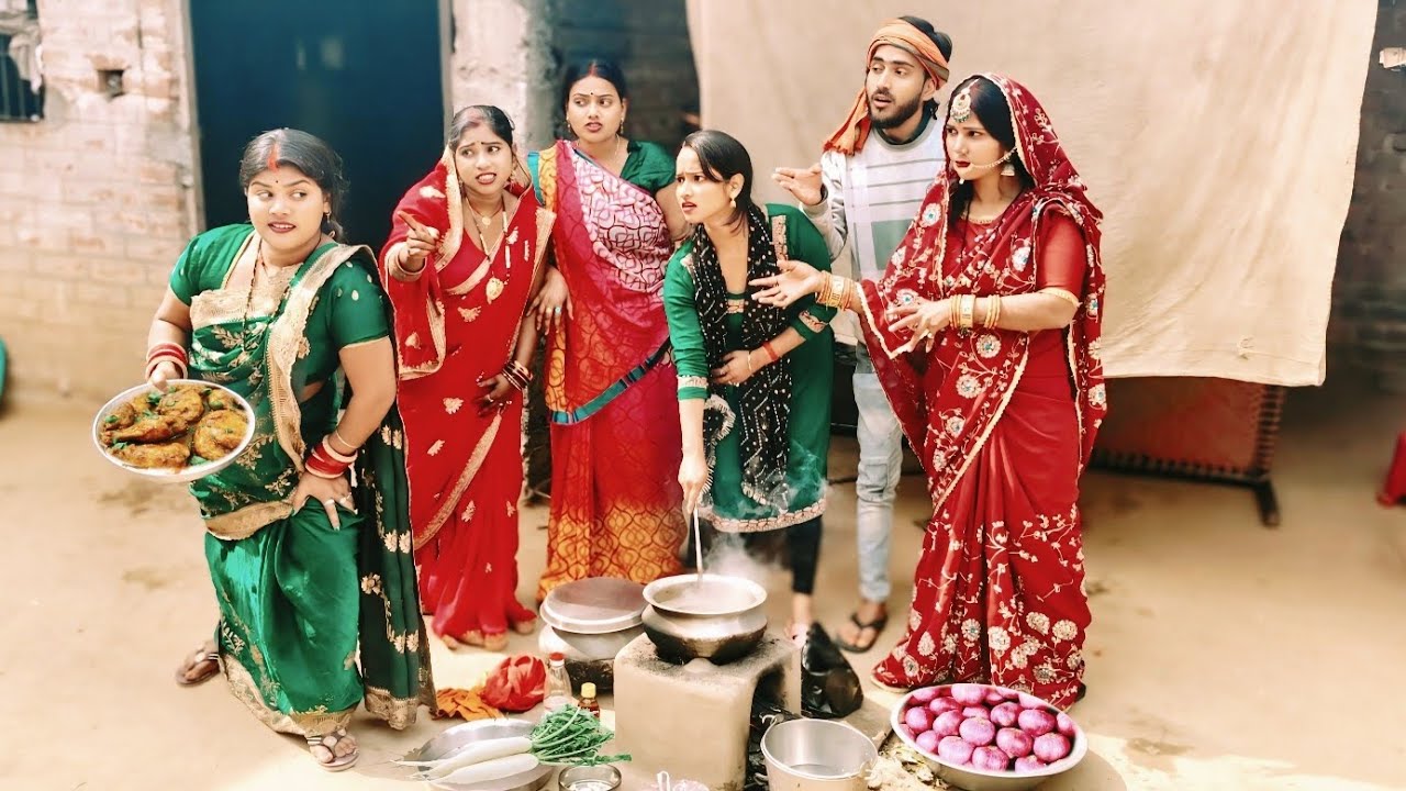 जीभचटोर लंगड़ी बुआ मुर्गा भात खाने के लिए रोज अपने गांव आती है।Bhojpuri comedy video 