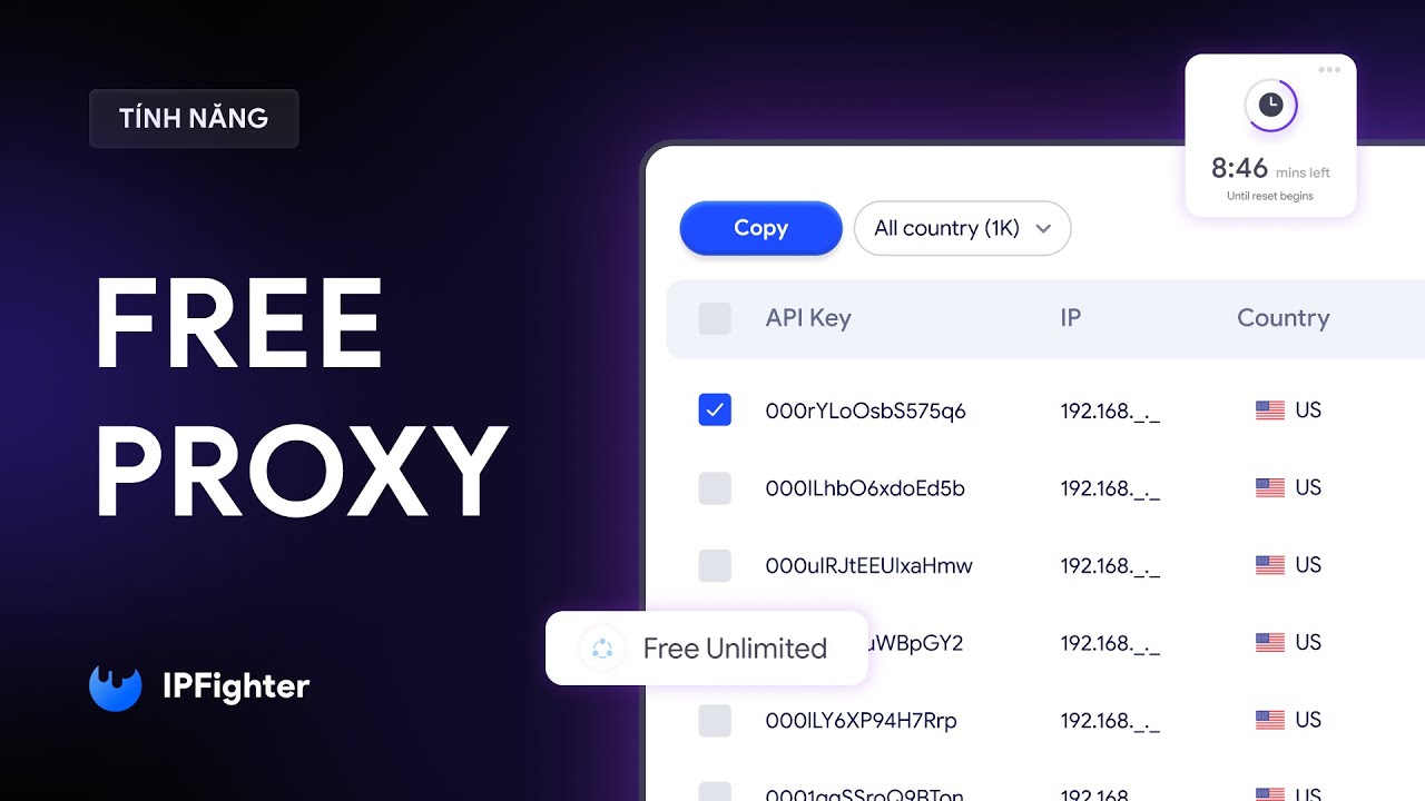 Free Proxy - Sử dụng Proxy miễn ph&iacute; với IPFighter