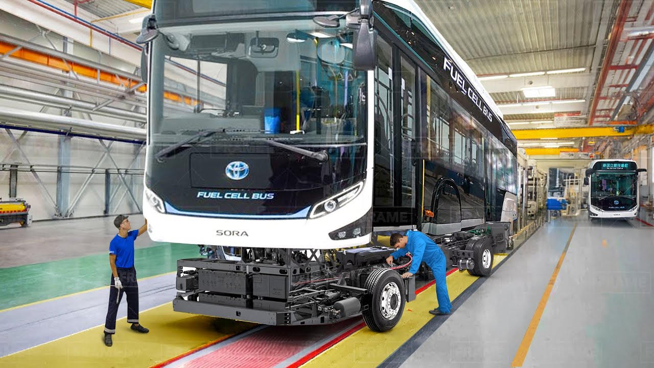 Inside Japan Super Advanced Factory Producing Futuristic Hydrogen Buses - Assembly Line
