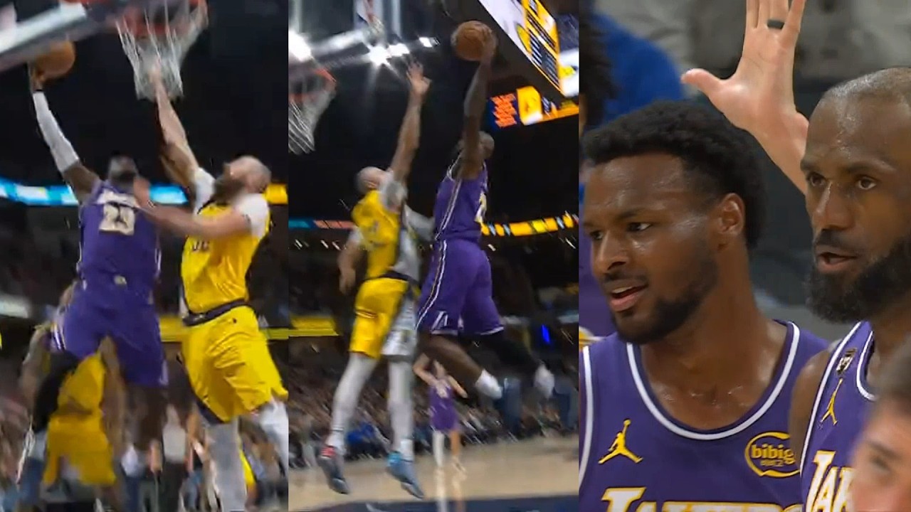 Леброн Джеймс эффектно забивает сверху через Хаффа, а затем уничтожает игроков &laquo;Пэйсерс&raquo;, соверши...