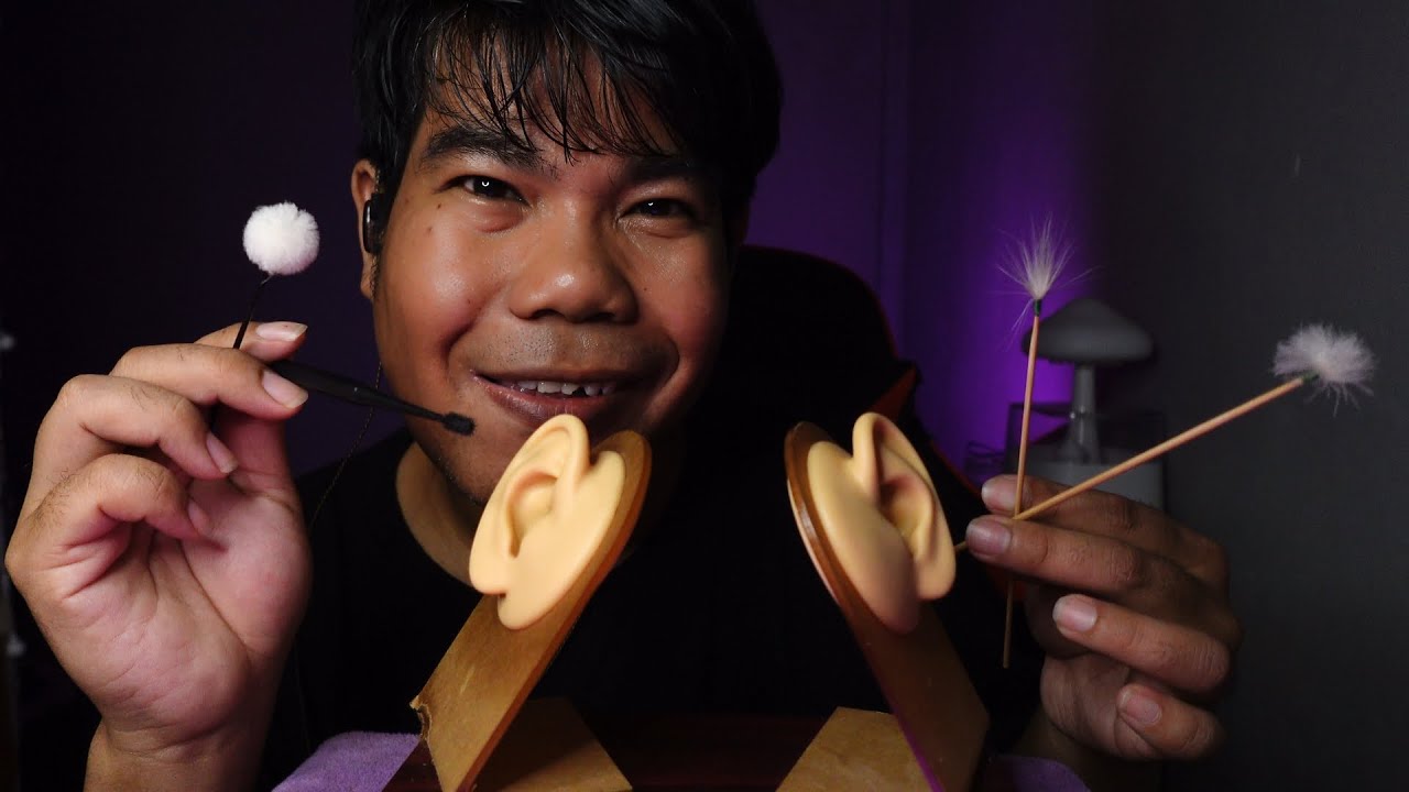 ASMR Thai ปั่นหู แคะหูสะใจ Fast Ear Cleaning (No Talking)