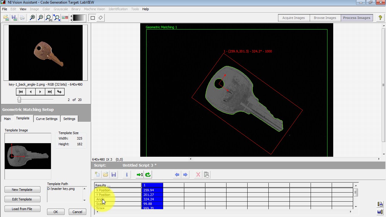 NI Vision: Match Perimeter Contour