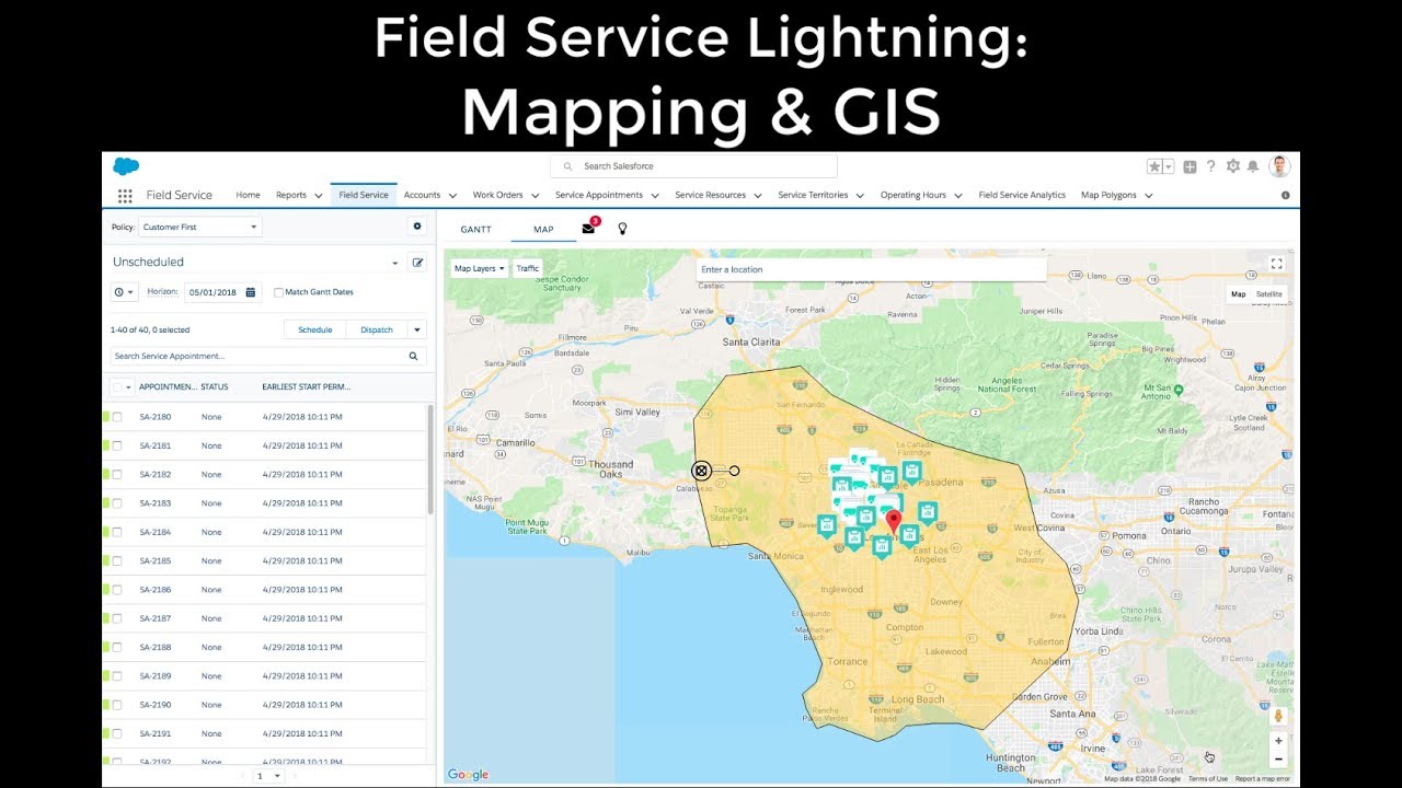 Mapping and GIS in Field Service Lightning