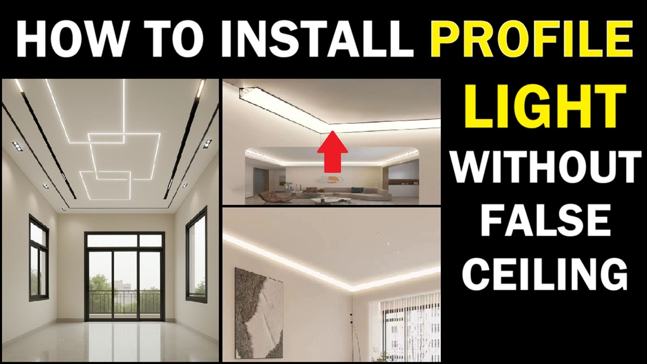 Как установить Profile Light без подвесного потолка!