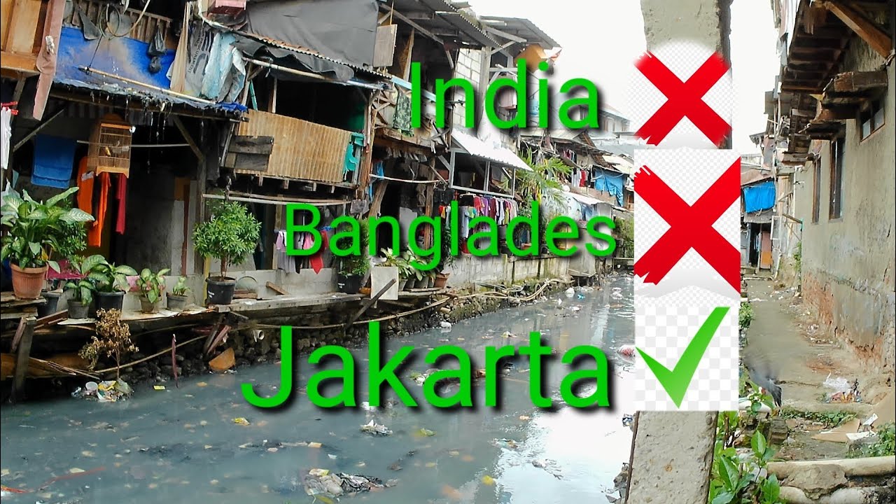Melihat sungai kotor dan kumuh  jakarta tanah abang [walk around]