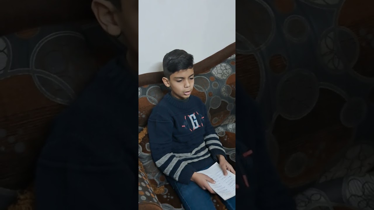 تدريب أبني أحمد عل أنشاد 