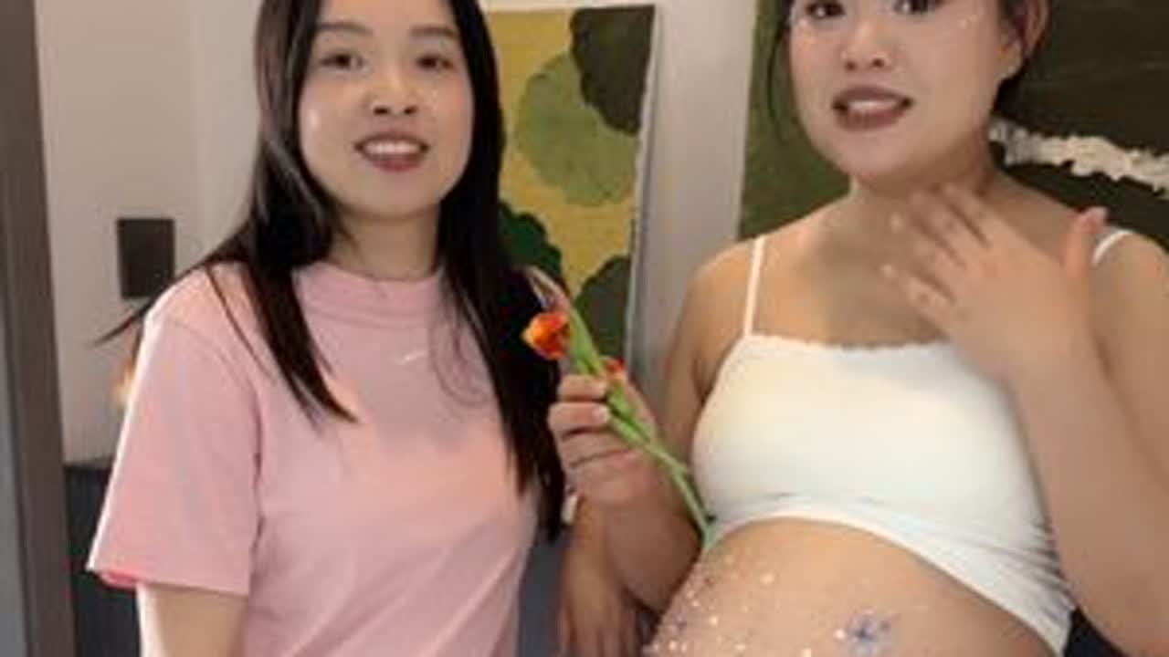 #孕妇照 #钻石房孕妇照 挑战在家花费6元拍孕妇照 #孕晚期 #孕期vlog