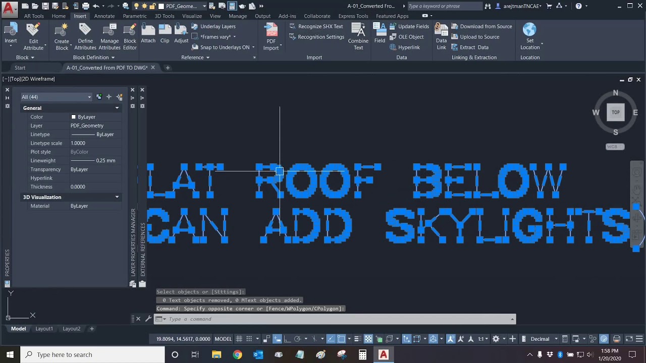 Преобразование полилиний в MText в AutoCAD