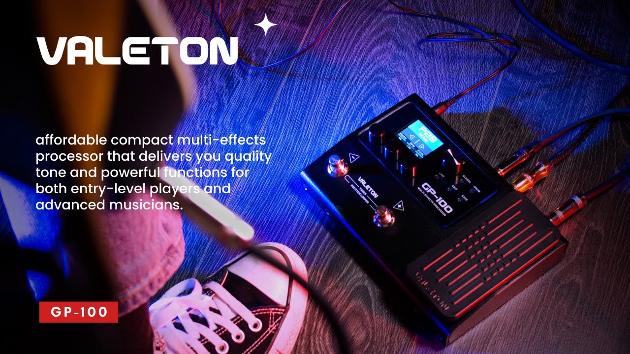 Valeton GP-100 Guitar Bass Amp Multi-Effects with Expression Pedal 