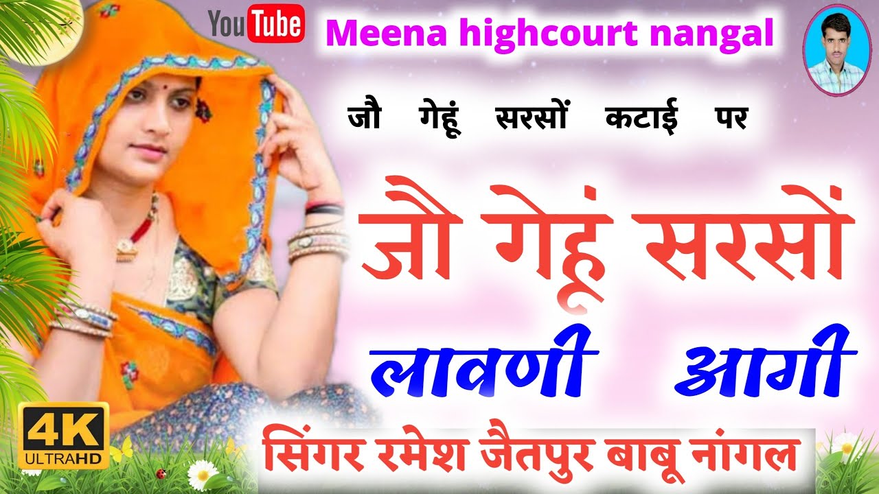रमेश जैतपुर सॉन्ग || सरस्यू काट लेगी क || Ramesh jaitpur song || meena highcourt || meena geet 2023