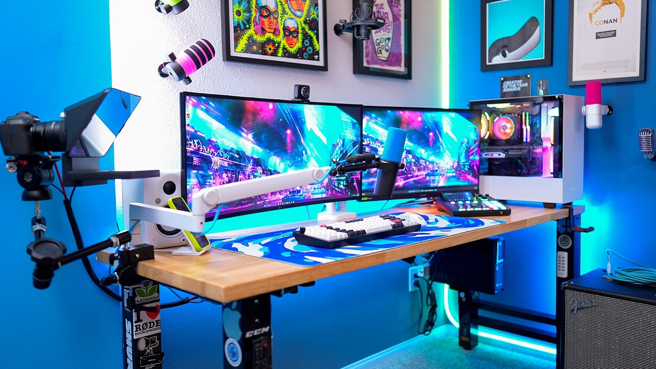 Redoing My Streaming, Podcasting, & Recording Desk Setup - Less Is More