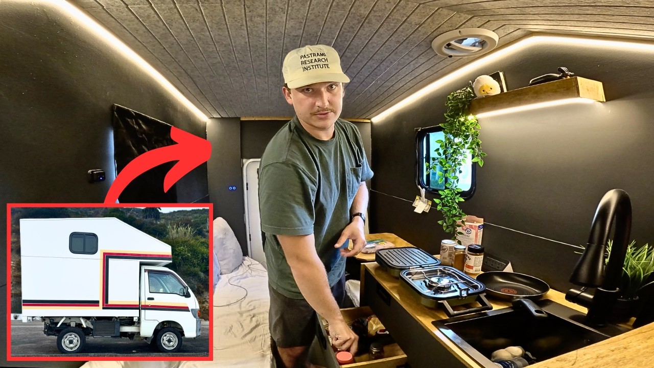 600-мильное путешествие на моём самодельном японском кемпере Kei Truck | День 1