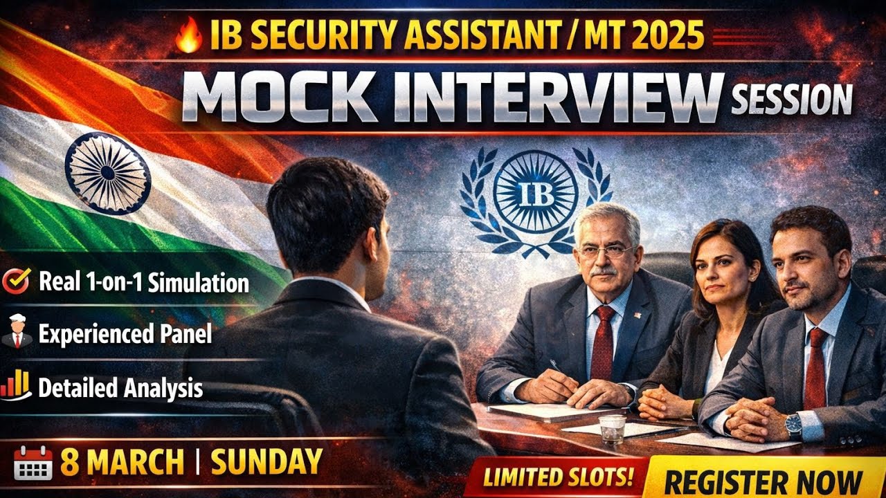 🚨IB Security Assistant & MT Mock Interview 2025 | Real Interview Experience | Full Panel Analysis 🔥