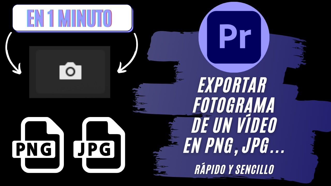 Cómo EXPORTAR FOTOGRAMA de un vídeo | Adobe Premiere Pro Tutorial