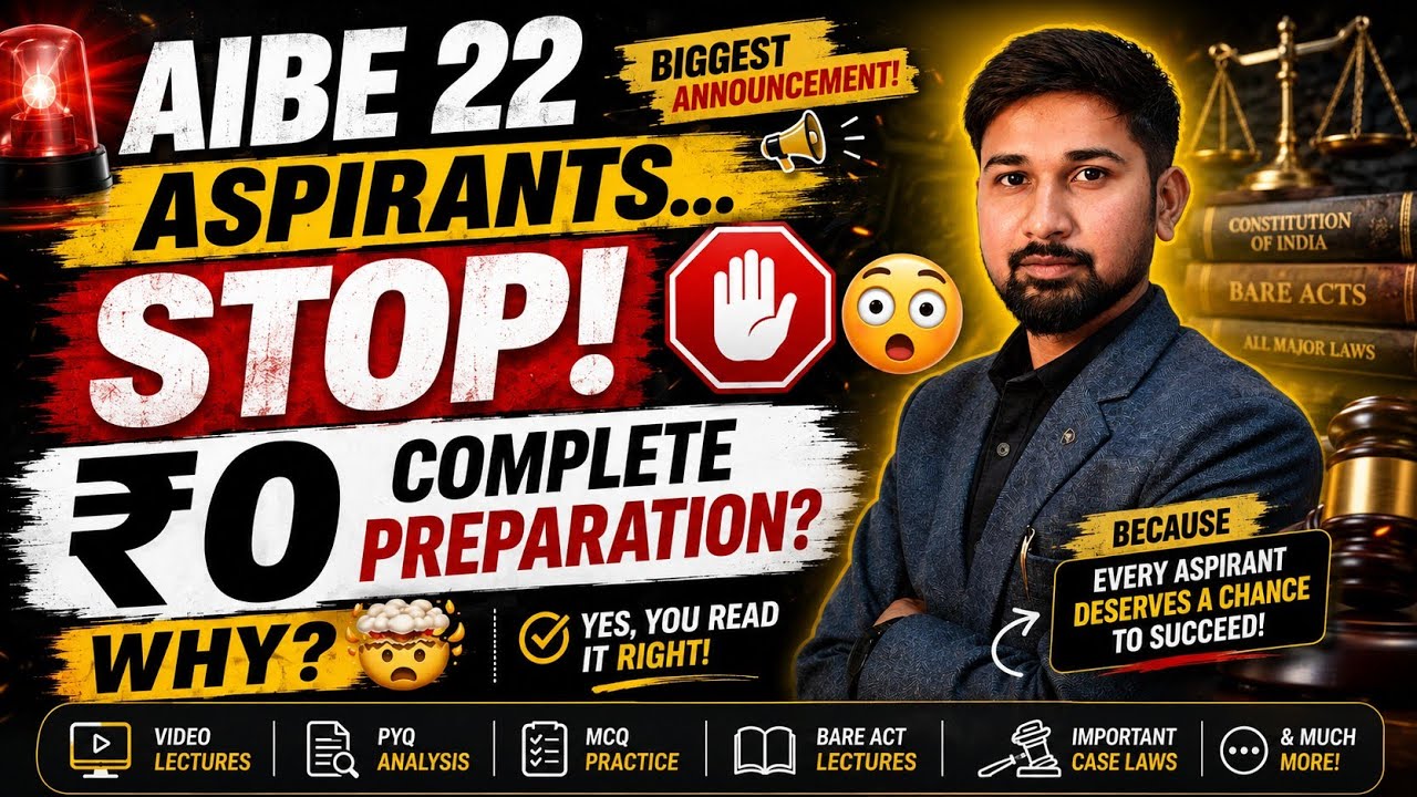 Why Am I Giving My Complete AIBE 22 Course for FREE? 🤯 | Biggest AIBE 22 Announcement | Law Debut