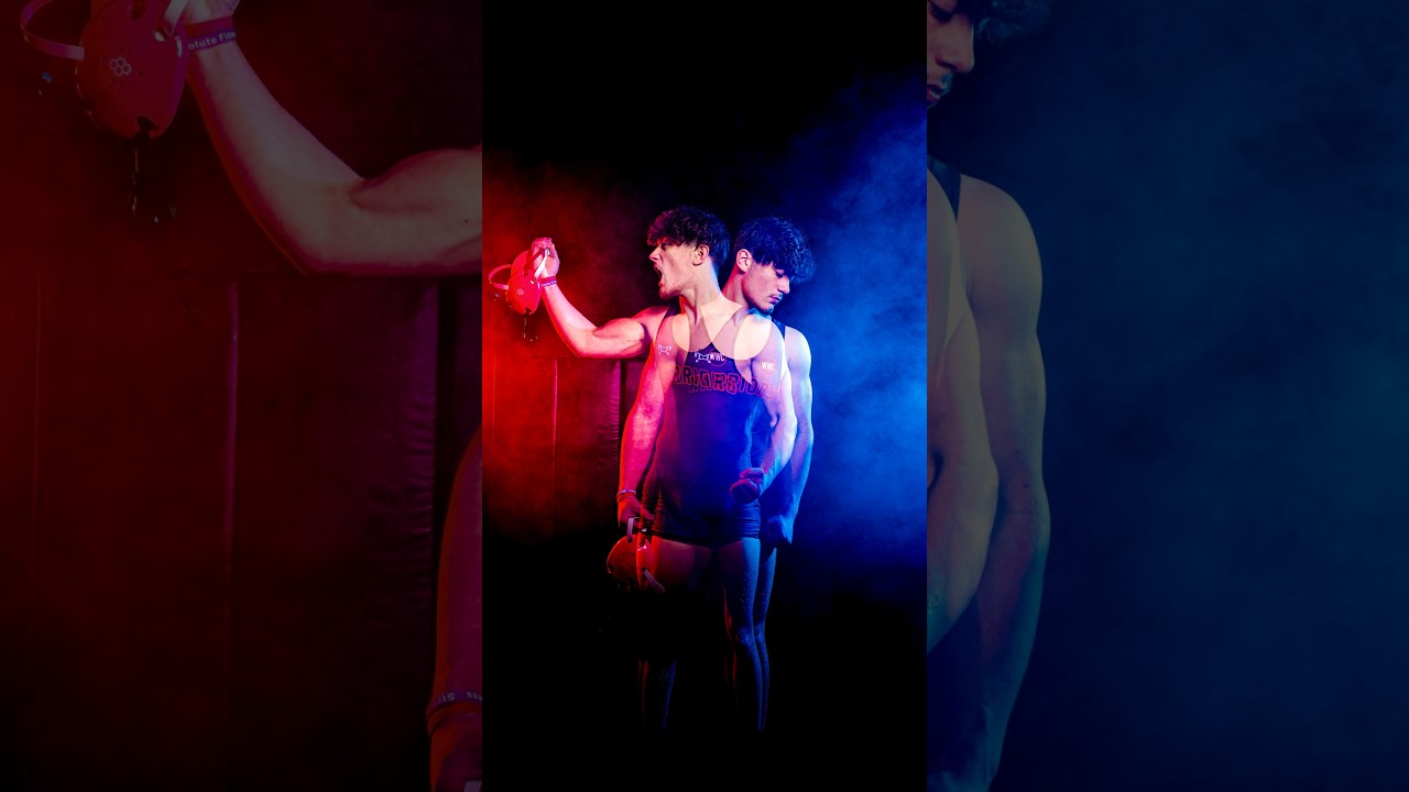 Double exposure on the Sony a7rV #sonya7rv #sportsphotography #wrestling #sports #gels #flash