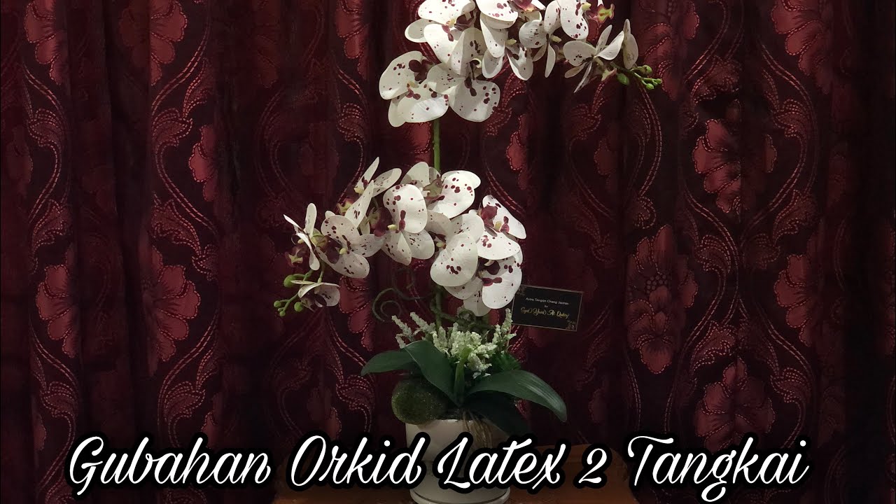 Gubahan Orkid Latex 2 Tangkai