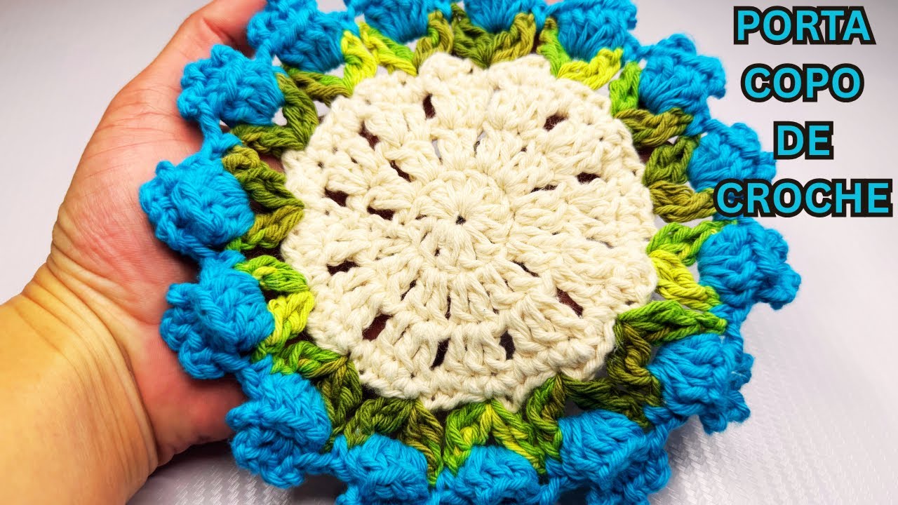 PORTA COPO DE CROCHE PASSO A PASSO, Fácil e super Econômico ❤️