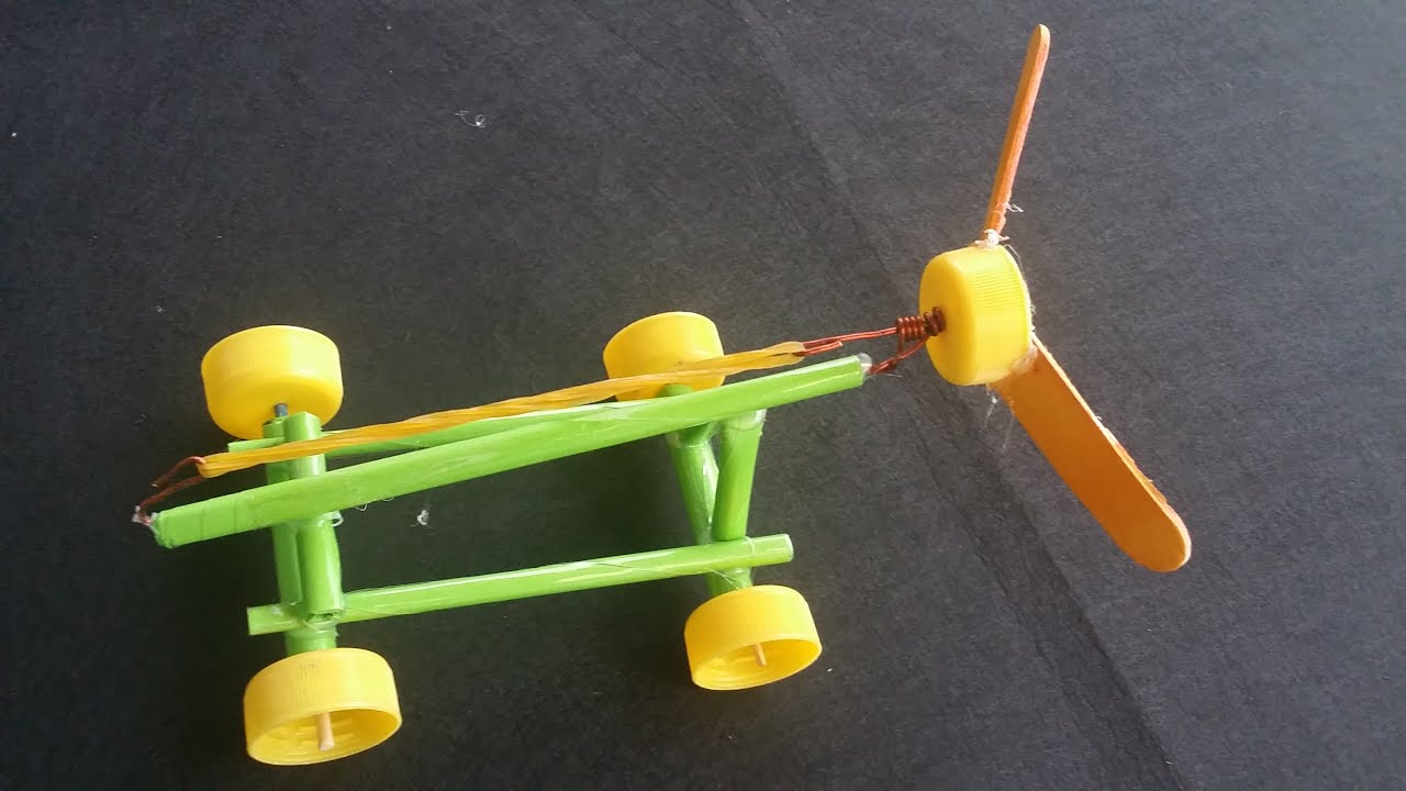 如何創建一個橡皮筋動力車 | 紙車