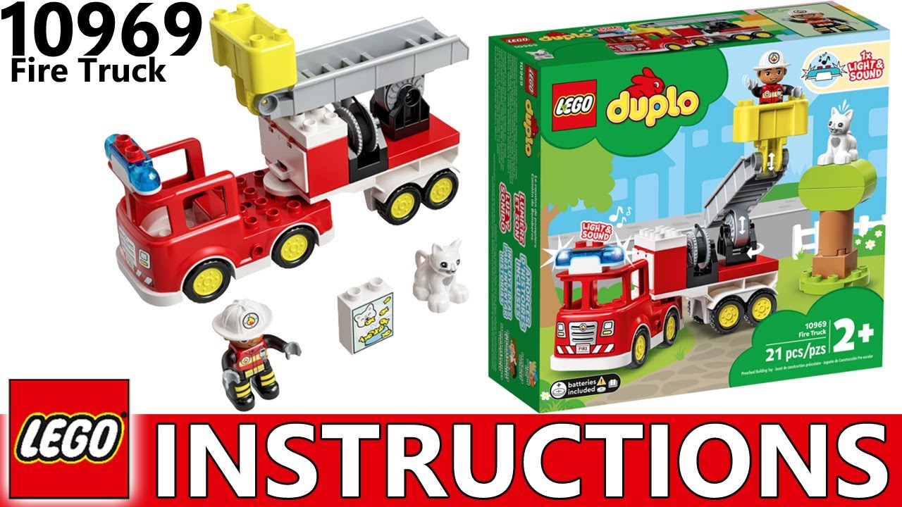 How to Build LEGO 10969 | Fire Truck | LEGO DUPLO Instructions