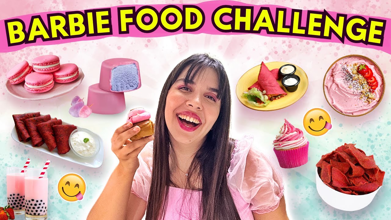 I Ate BARBIE Food for 24 HOURS!!! | Heli Ved