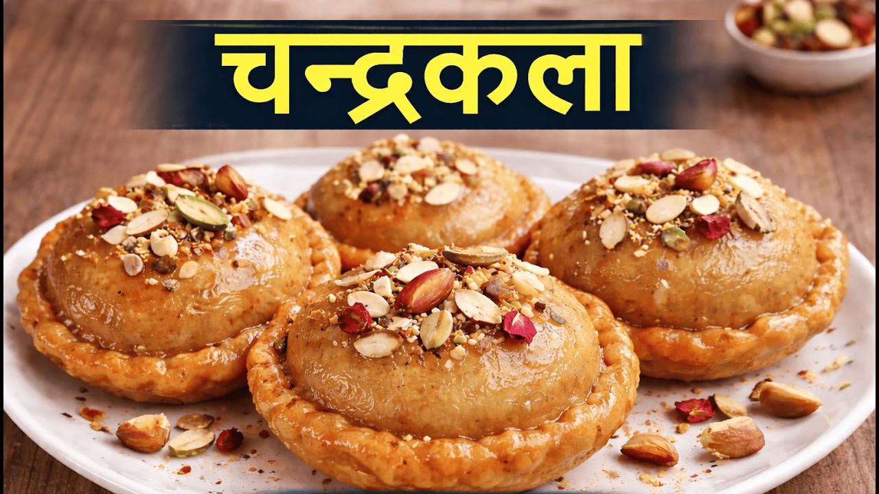 चन्द्रकला बनाने का सबसे आसान तरीका | स्पेशल रस भरी चन्द्रकला | Chandarkala Recipe