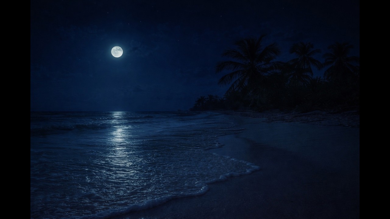 Moonlit Ocean Waves 🌙 1 Hour of Calming Sea Sounds for Sleep & Relaxation