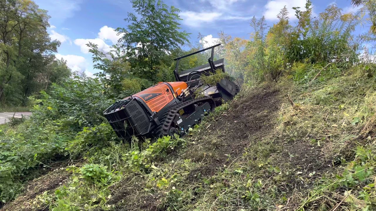 ENERGREEN RoboEvo 40 HP głowica mulczująca - mulczowanie - robot gąsienicowy sterowany radiowo