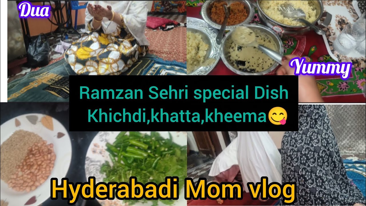 Hyderabadi Mom cook Khichdi,KHATTA,and KHEEMA😋😋YUMMY YUMMY||sunday special dish