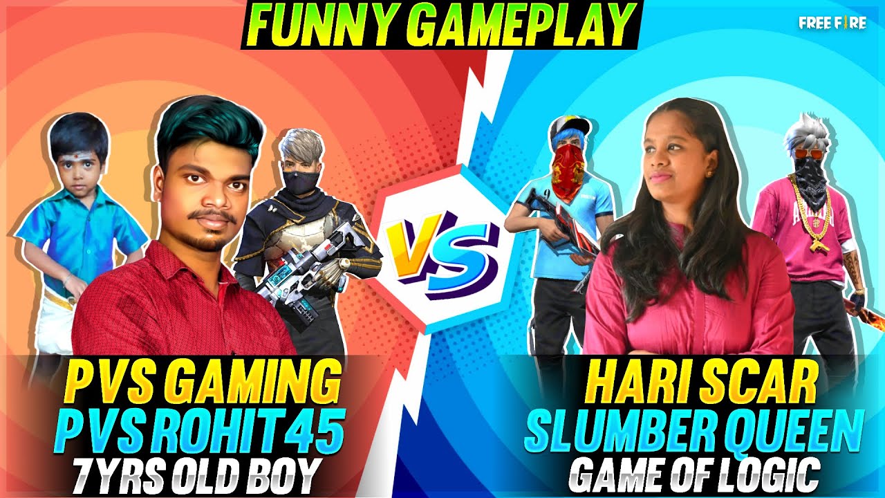 PVS GAMING & PVS ROHIT 45 & NAVVEN VS HARI SCAR & SQ FUNNY CLASH SQUAD GAMEPLAY TAMIL VIDEO