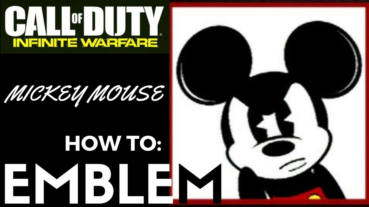 IW: HOW TO EMBLEM - MICKEY MOUSE ON INFINITE WARFARE TUTORIAL