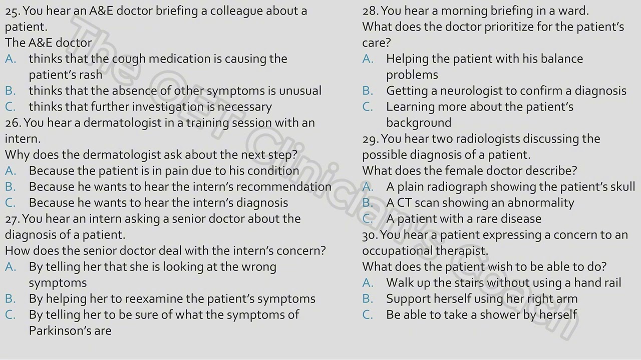OET listening test 8 Part B #oet #oettraining #oetlistening #oetshadowing #medicalenglish