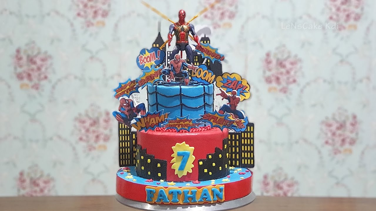 Kue Ulang Tahun Karakter Spiderman Bertingkat