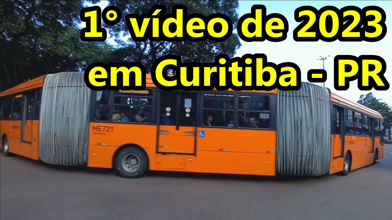 Primeiro vídeo de Curitiba em 2023 - Praça Rui Barbosa no Centro da cidade - movimentação de ônibus