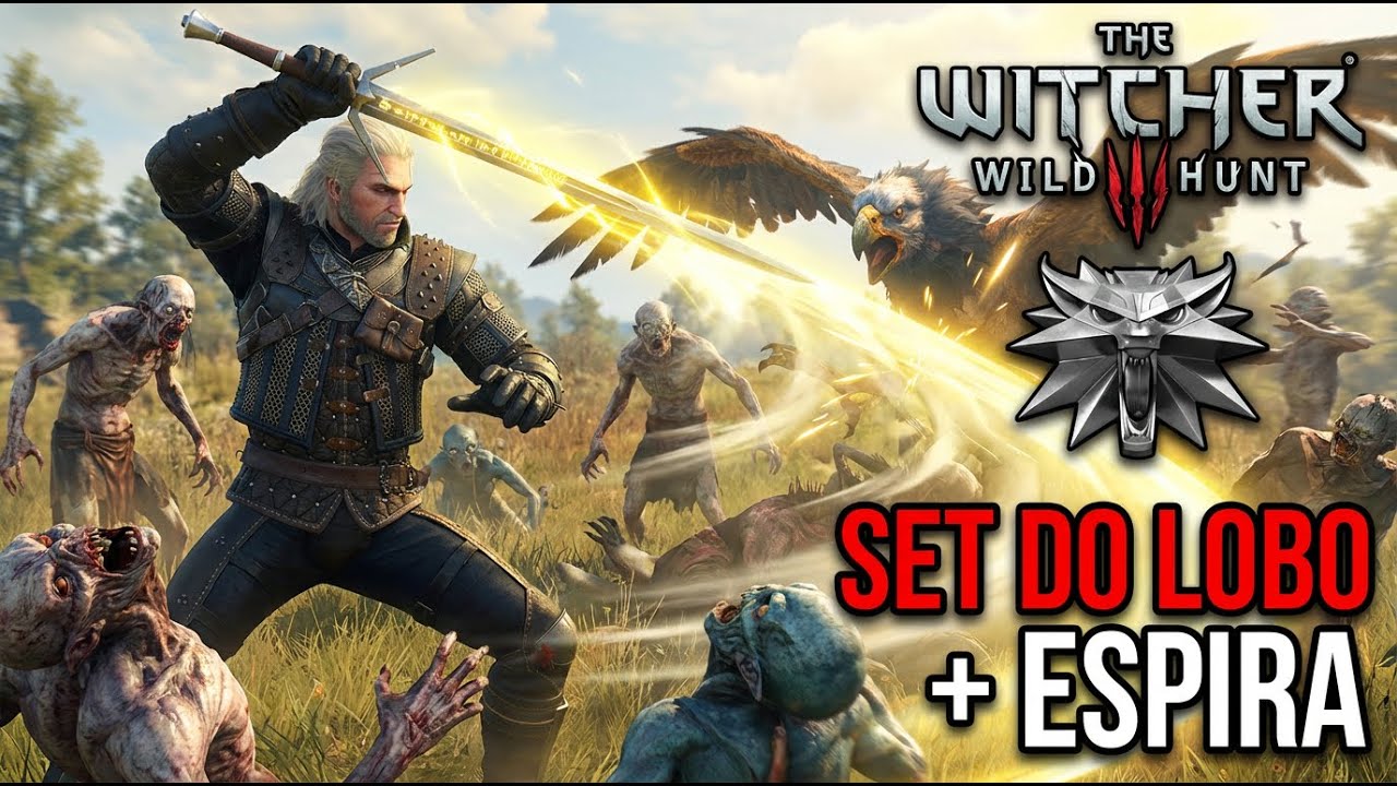 MELHOR BUILD COM SET DO LOBO E ESPIRA - THE WITCHER 3