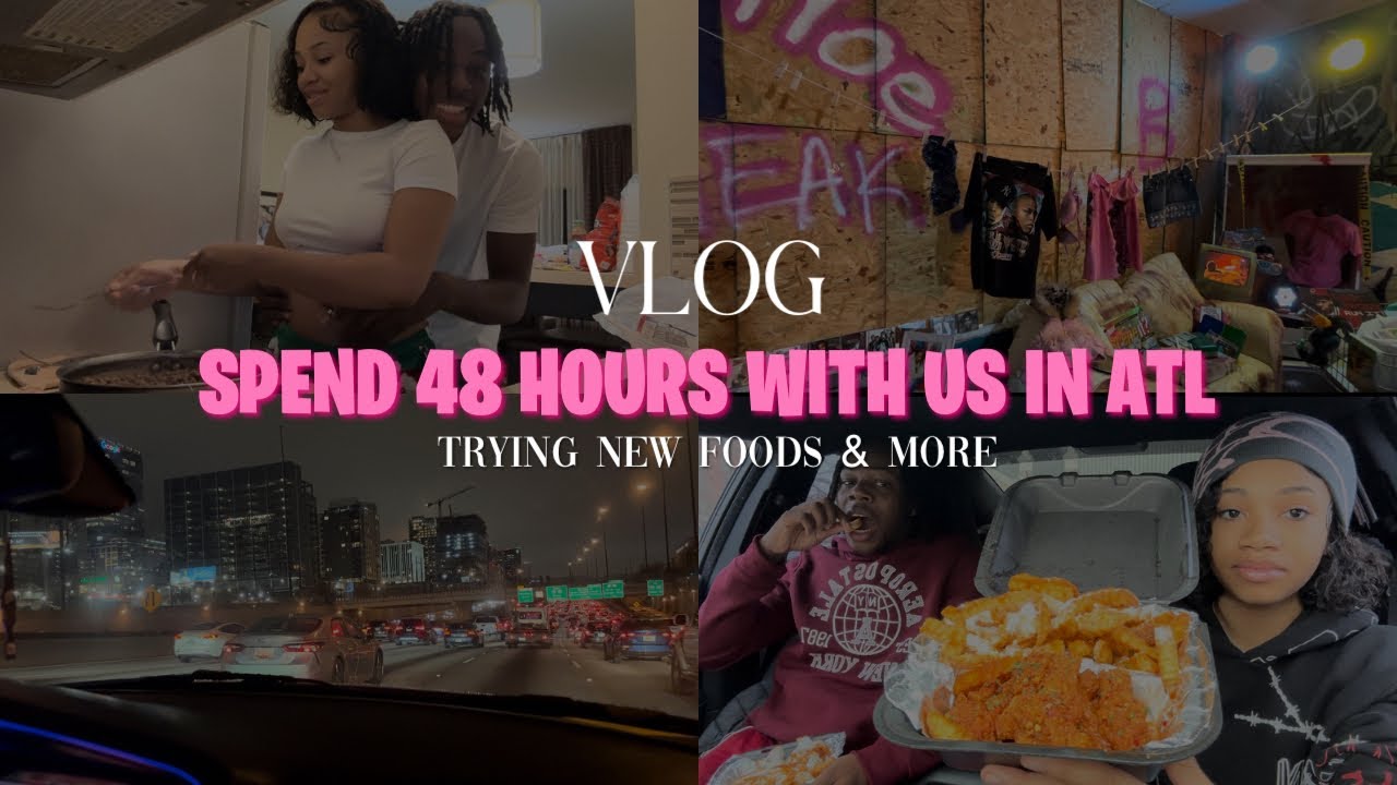 VLOG ☆ | Come spend 48 hours with us in ATL ♡︎ | Trying new foods + more!
