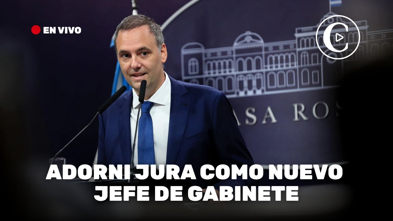 MANUEL ADORNI jur&oacute; como el nuevo JEFE DE GABINETE de JAVIER MILEI 🔴