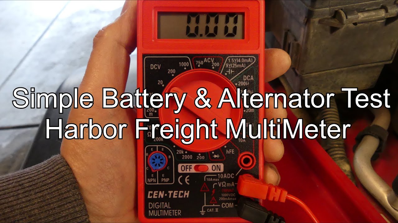 Как проверить аккумулятор и генератор с помощью мультиметра от Harbor Freight DIY Diagnostic